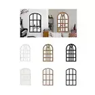 Arched Window Pane Mirror Acrylic Background for Vanity Fireplace Bathroom