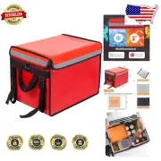 Self-Standing Insulated Pizza Delivery Bag - Heavy-Duty, Foldable & Reflective