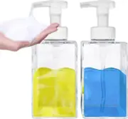 Foaming Soap Dispenser, 15 Oz Foam Soap Dispenser for Bathroom & Kitchen, Refill