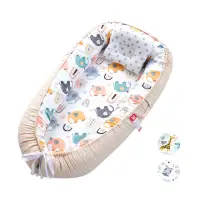 在飛比找momo購物網優惠-【JoyNa】純棉加厚嬰兒床中床 可折疊搖籃嬰兒床圍 便攜式