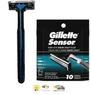 Original 11 Gillette Sensor Razor Metal Shaver Handle 93 USA fit Excel 3 Blades