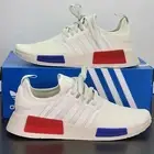 Adidas NMD R1 Shoes Men's Size 12 Off White Red Athletic Running Sneakers Boost
