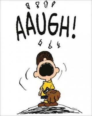 Peanuts by Charles M. Schulz CHARLIE BROWN BASEBALL "AAUGH!" 16x20 POSTER Print