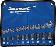 Silverline 630063 Stubby Spanner Set 10pce 10-19 mm