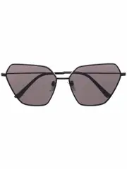 Balenciaga Eyewear logo-print butterfly-frame sunglasses - Black