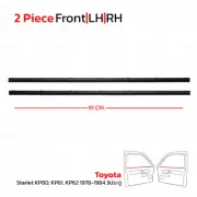 Set Front Door Belt Weatherstrip Inner Fits Toyota Starlet 3Dr KP60 1978 - '84