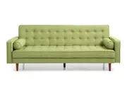 Sofia Sofa Bed Stylish Convertible Couch Space Saving and Comfortable Seating Green