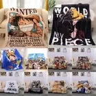 3D Printed One Piece Anime Blanket Flannel Nap Blanket Sofa Bed Sheet Blanket