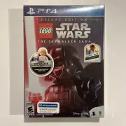 New LEGO Star Wars The Skywalker Saga Deluxe Edition PS4 w/ Luke Minifigure!