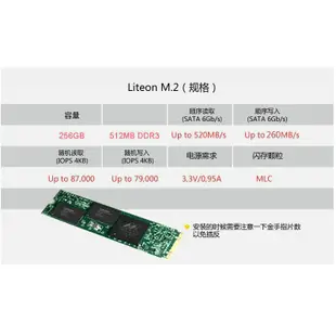 Lite-on 建興 256GB/256G SSD M.2 NGFF 2280 非128G/240G/512G/480G