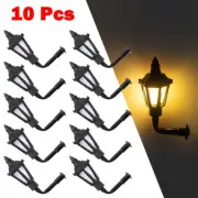 10Pcs LED Street Light Model Railway N Scale Outdoor HangingWall Lamp Layout