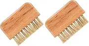 DONFAMDS 2Pcs Wooden Nail Brush Multi Functional Fingernail Cleaner Tool for Manicure Daily Use Safe Material for Nail Keyboard Cleaning User Friendly Design