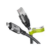Goobay USB-C™ 3.1 to RJ45 Ethernet Cable 15m for Laptop/Tablet - Black - Black