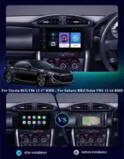 9" For 12-16 Subaru BRZ Toyota 86 Stereo Radio GPS Player Android 10.1 Head Unit