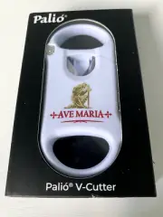 Palio V-Cut Cigar Cutter - Ave Maria - White - New