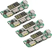 4PCS 18650 Lithium Battery Digital Display Charging Module, 18650-Board Dual USB 5V 2.4A Mobile Module With Display Boost Module, Short Circuit Protection DIY USB Board