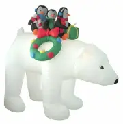 8 Foot Tall Christmas Inflatable Polar Bear Penguin Light Yard Garden Decoration