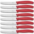 Victorinox Steak & Tomato Knife Pistol Grip 11cm | Red Set x 8 Knives