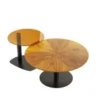 Modern round Marble Coffee Table Set of 2 Living Room Center Table Sofa Side Des