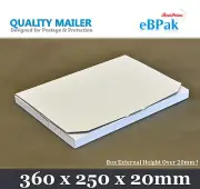 200x Mailing Box 360 x 250 x 20mm B4 Superflat Rigid Envelope Mailer B102
