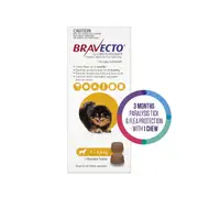 Bravecto Yellow Flea & Tick Chew Treatment 2-4.5kg for Dogs 2pk