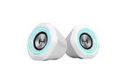 EDIFIER G1000 Gaming 2.0 Speakers System - Bluetooth V5.0/ USB Audio/ AUX Input/RGB 10 Light Effects/ 10W RMS Power - White