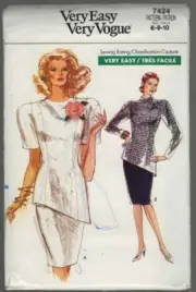 Vogue Pattern 7424 Ladies Top and Skirt Size 6 8 10