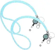 BCOATH 2 Sets Badge Holder Sleeve with Lanyard Clear Id Card Holder for Card Sleeve for Id Easy to Clean and Use for Adults