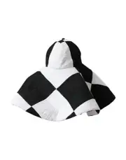 Dolce & Gabbana Black White Checkered Wide Brim Floppy Women's Hat Authentic