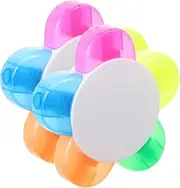 OFFSCH 2 Pcs Half Shaped Highlighter Pens Vibrant Fluorescent Markers for Note Taking Creative Design for School Work for Students Art Enthusiasts