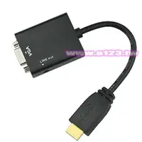 在飛比找樂天市場購物網優惠-HDMI 轉 VGA 影像轉換線 (附3.5立體音源線)