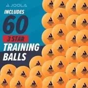 JOOLA Training 3 Star Table Tennis Balls 60 Pack Orange