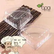 CYBER WEEK 50/100 Clear Durable Cake Pie Food-Safe PET Box Container