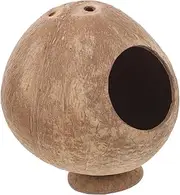 YARNOW Natural Coconut Shell Hamster House Hideout Hut for Small Pets Safe Biting-Resistant Hideaway for Hamsters Rats