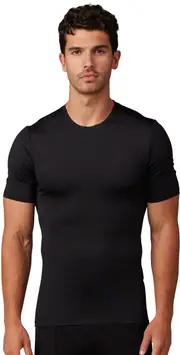 FOX Tecbase Short Baselayer Functional Shirt, black, Size M for Men