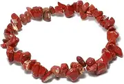 [CrystalAge] Red Jasper Gemstone Chip Bracelet