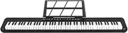 FUQID Multifunctional Portable Keyboard Piano, Universal Adult Beginner Professional Rechargeable Electric Keyboard Piano Set(Black,Bluetooth)