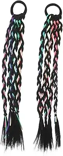 Beatifufu 1 Pair Colored Dreadlocks Hair Accessories for Party Hair Extensions Ponytail Braids Performance Hair Accessories Braids for High Temperature Wire