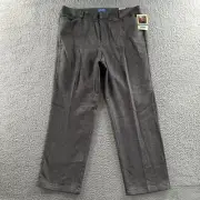 Dockers Womens Pants Gray Size 18W Metro Pant Herringbone High Rise Cotton Blend