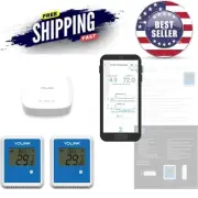 2-Pack Temp & Humidity Data Logger Wireless Range 5+Yr Battery Alerts