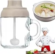 Seasoning Containers, Clear Salt Container With Spoon, Kitchen Utensils & Gadgets for Tabletop Cooking Coffee Station Travel Outdoor Restaurant Camping