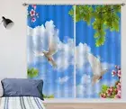 3D White Dove Cloud ZHUA242 Blockout Photo Curtain Fabric Window Amy