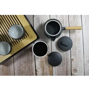 【原點居家】岩礦釉茶盤禮盒組 10件套 雙色任選(茶具茶盤套組)