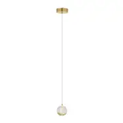 Bellawood TFS 1 LT PENDANT 5wLED 3000K D:90 H:85 400Lm CAB.2m GOLD/ BUBBLE GLASS