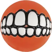 Grinz Fetch Treat Dispensing Ball Dog Toy Orange Large
