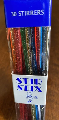 Vtg Soodhalter Cocktail SWIZZLE STICKS 30 pk Stirrer Colored Reusable NOS Retro