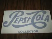 PEPSI-COLA "COLLECTOR" - VINYL STICKER - IN BLUE - NEW