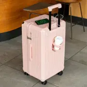 NNEDSZ Smart Hard-Shell Luggage with USB Charging Port & Cup Holder - 24"Spinner
