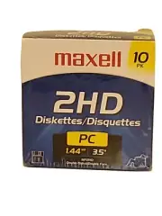 Maxwell Floppy Disk MF 2HD High Density 3 1/2" -10 Disks Double Sided New