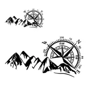 Compass Stickers Car Offroad Mountain Decoration Decals Black DIY Accessories (for: Subaru)